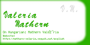 valeria mathern business card